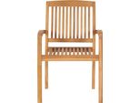 Sedie Da Giardino Impilabili 8 Pezzi. Legno Massiccio Di Teak