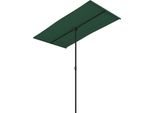 Vidaxl Ombrellone Con Asta In Alluminio 180X110 Cm Verde