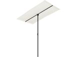 Vidaxl Ombrellone Con Palo In Alluminio 180X110 Cm Bianco Sabbia