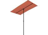 Vidaxl Ombrellone Con Palo In Alluminio 180X110 Cm Terracotta