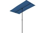 Vidaxl Ombrellone Con Palo In Alluminio 180X110 Cm Azzurro
