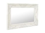Vidaxl Specchio Da Parete In Stile Barocco 60X40 Cm Bianco