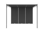 Padiglione Da Giardino Con Tenda Laterale 3X3X2,25 M Antracite