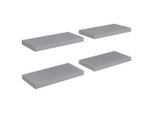 Vidaxl Mensole Sospese 4 Pz. Grigio 50X23X3,8 Cm Mdf