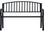 Panchina Da Giardino 125 Cm In Acciaio Nero