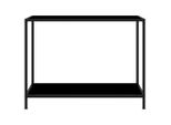 Tavolo Consolle Nero 100X35X75 Cm In Vetro Temperato
