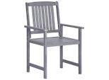 Vidaxl Sedie Da Giardino 4 Pz. Legno Massiccio Grigio Acacia