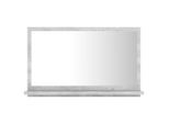 Vidaxl Specchio Da Bagno Grigio Cemento 60X10,5X37 Cm Materiale A Base Di Legno