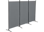 Divisorio Teruel 3 Pezzi 260X176 Cm Schermo Divisorio 3 Pezzi Schermo Privacy Parete Divisoria Parete Spagnola Grigio Scuro