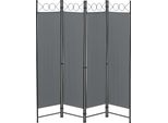 Parete Divisoria Saragossa 4 Pezzi 160X171 Cm Parete Divisoria 4 Pezzi Privacy Parete Divisoria Grigio Scuro