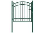 Cancello Per Recinzione Con Piano Ad Arco In Acciaio 100X100 Cm Verde