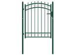 Vidaxl Cancello Di Recinzione Con Punte In Acciaio 100X125 Cm Verde