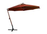 Vidaxl Ombrellone Semaforo Con Palo In Terracotta 3,5X2,9 M In Legno Massiccio D'abete