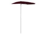 Mezzo Ombrellone Con Asta 180X90 Cm Rosso Bordeaux