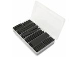 Assortimento Di Tubi Termorestringenti, 142 Pezzi, Scatola Di Plastica, Adesivo, Rapporto Di Restringimento 3:1, Nero