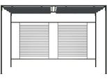 Padiglione Con Tetto Retrattile 4X3X2,3 M Antracite 180 G/M²
