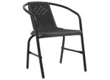 Vidaxl Sedie Da Giardino 4 Pz. Plastica E Acciaio Effetto Rattan 110 Kg