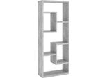 Vidaxl Scaffale A Muro Grigio Cemento 36X16X90 Cm Materiale A Base Di Legno