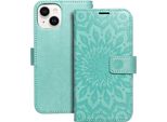 Mezzo Custodia A Libro Per Apple Iphone 14 Mandala Verde