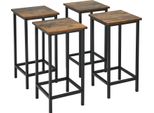 Set Di 4 Sgabelli Da Bar Costway, Sgabelli Da Bar Vintage, Sgabelli Da Banco Con Poggiapiedi, Sgabelli Da Cucina Fino A 100 Kg, Sgabelli Da Bistrot Per Casa, Bistrot, Sala Da Pranzo (Altezza Seduta 72 Cm)