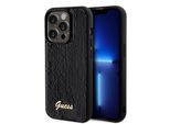 Guess Guhcp14Lpsfdgsk Custodia Rigida Iphone 14 Pro 6.1 Czarny/Nero Sequin Script Metallo