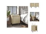 Vidaxl Comodini Con Gambe In Metallo 2 Pezzi Rovere Sonoma 40X30X50 Cm - Comodini