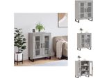 Vidaxl Credenza Grigio Sonoma 69,5X34X90 Cm Materiale A Base Di Legno - Credenze