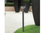 Brillante Lampada Solare Nera Da Terra Per Esterni Garvina | Con Rilevatore Di Movimento | 3W 430Lm 3000K | Acciaio Inox/Plastica