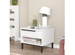 Comodino 'Vesanto' Con Cassetto 43 X 54 X 45 Cm Bianco