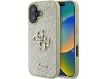 Guess Guhcp16Mhg4Sgd Iphone 16 Plus 6.7 ZłOty/Oro Custodia Rigida Fissa Glitter Big 4G
