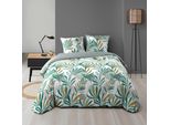 Set Di Lenzuola Con Motivo A Foglie, Louna, 240 X 220 Cm