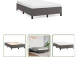 The Living Store Struttura Letto Grigia 120X190 Cm In Ecopelle