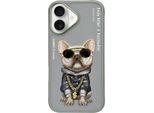 Nimmy Etui Iphone 16 6.1 Szary/Occhiali Grigi Cool Dog
