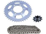 Set Di Catene 3 Pezzi Argento 11/41 Denti Per ZüNdapp Super Combinette Tipo 433 510 515 / C Cs 50 Sport Super Tipo 441 517