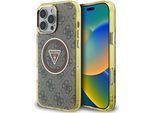 Etui Guess Iml Metal Glitter 4G Circle Triangle Magsafe Do Iphone 16 Pro Max BrąZowy