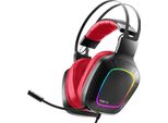 Cuffie Da Gioco Per Pc/Laptop/Ps4 E PS5, Cuffie Over-Ear Con Microfono Cardioide A Cancellazione Del Rumore E Luce Rgb Multi-Effetto, Driver Da 50 Mm
