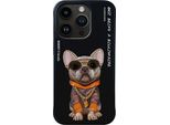 Nimmy Etui Iphone 15 Pro 6.1 Czarny/Occhiali Neri Cool Dog