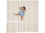 Kindernest Tappeto Per Bambini In Schiuma - 9 Pezzi, Antiscivolo, Morbido E Idrorepellente, 180X180 Cm, Beige