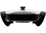 Teglia Elettrica Multifunzione 30 X 30 Cm - Teglia Per Pizza 1500W In Nero