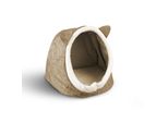 Bestlivings Grotta Per Gatti/Cani 34X40X35 Cm Beige, Per Gatti E Cani Di Piccola Taglia, Letto In Feltro Per Animali Domestici, Casetta Pieghevole Per Gatti, Grotta Salvaspazio Per Animali Domestici