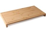 Tagliere In Bambù 54 X 28 X 4,3 Cm Con Scanalatura Per Il Succo E Piedini Antiscivolo