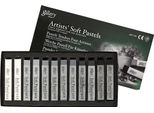 Creativ Company Gallery Set Di Pastelli Morbidi Nero Bianco Armonia, 12 Pezzi.