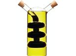 Kitchencraft World Of Flavours Dispenser Di Olio E Aceto In Vetro, Bottiglia 2 In 1 Per Olio E Aceto, Bottiglia In Caraffa Con Tappo In Sughero, Design A Cascata, 100 + 300 Ml