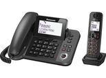 Panasonic KX-TGF320E Telefono Dect Cordless Nero Con 2 Cornette E Segreteria