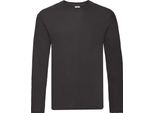 T-Shirt Fruit Of The Loom Original Da Uomo, Manica Lunga PC3035 (S) (Nero)