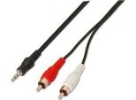 Aisens A128-0147 - Cavo Audio Stereo (Spina Jack 3,5/M-2Xrca, 1,5 M), Nero