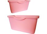 Set Di 2 Cestini Sospesi Per L'anta Dell'armadio - Cestino Per Rifiuti Sospesi | Cestino Per Rifiuti Organici | Contenitore Multifunzionale Da Appendere | Raccoglitore Di Rifiuti Per La Cucina | Cestino Per Rifiuti | Grande + Piccolo Nel Colore [Rosa]