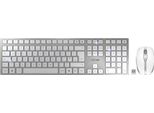 Cherry Dw 9100 Slim - Set Tastiera E Mouse - Senza Fili - 2,4 Ghz, Bluetooth 4.2 - Qwerty - Gb - Bianco, Argento