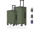 Voyagoux® - Set Di Valigie Da Viaggio S/M - Valigia - 2 Pezzi - Valigia Da Viaggio Con Ruote - Verde Oliva - Chiusura Tsa