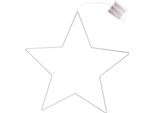 Stella Illuminata In Argento Con 25 Led - Ø 45 Cm - Funzionamento A Batteria